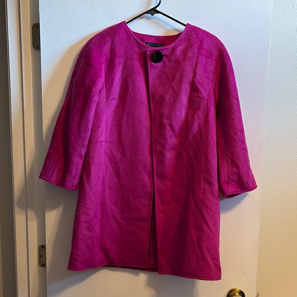 Grace Elements Fuchsia Wool-Blend Coat